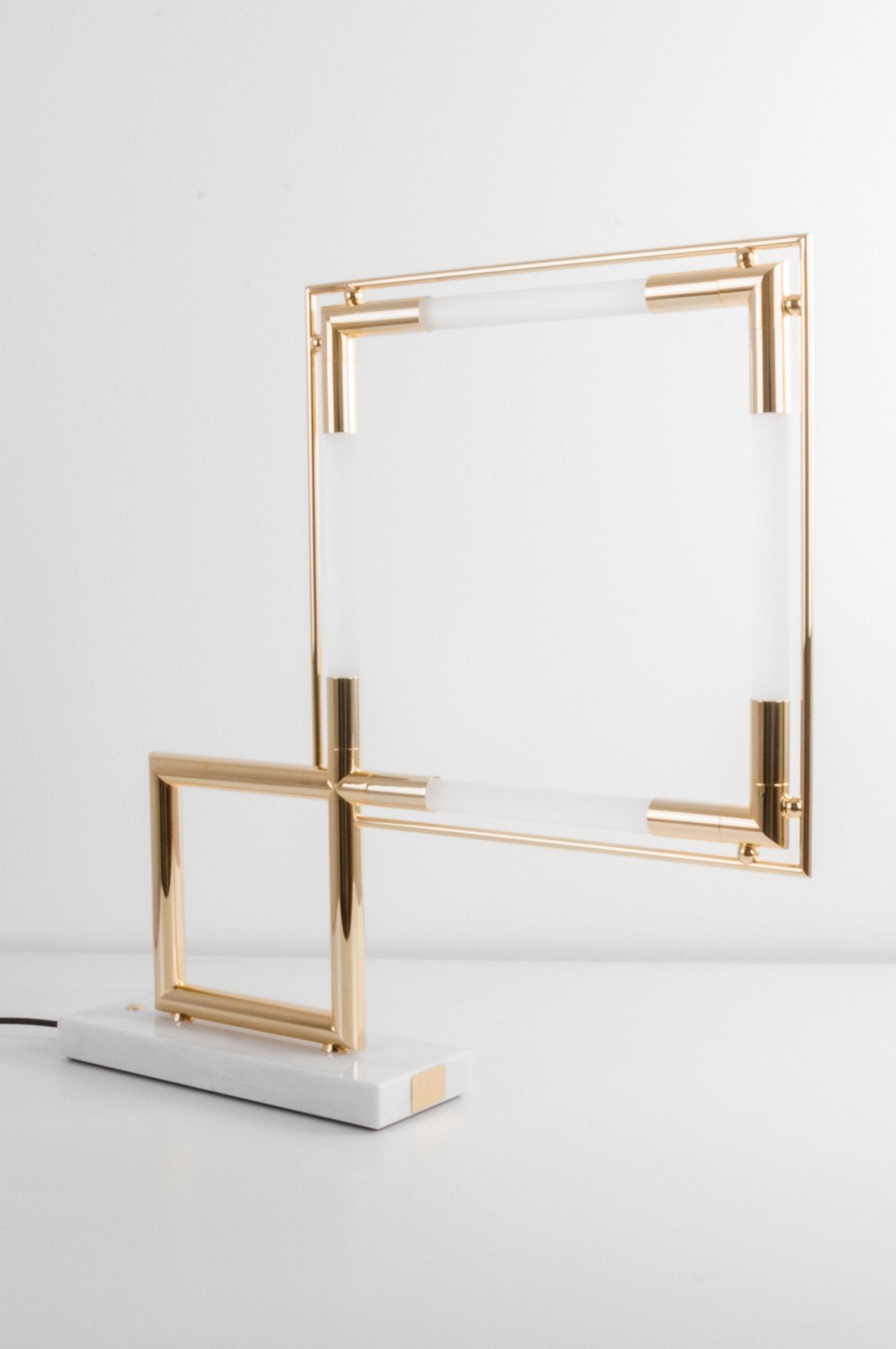 Lampe à poser Quadro – Laiton & Marbre - LUMEN CENTER - La Maison MilanaiseQUADL154B7Or 24 carats