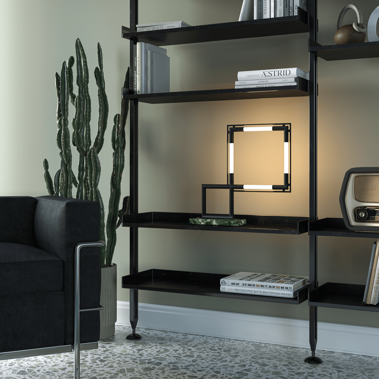 Lampe à poser Quadro – Laiton & Marbre - LUMEN CENTER - La Maison MilanaiseQUADL154B7Or 24 carats
