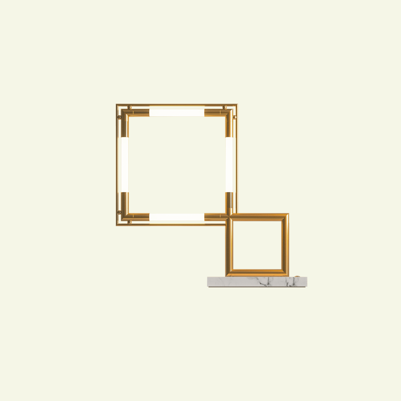 Lampe à poser Quadro – Laiton & Marbre - LUMEN CENTER - La Maison MilanaiseQUADL154B7Or 24 carats