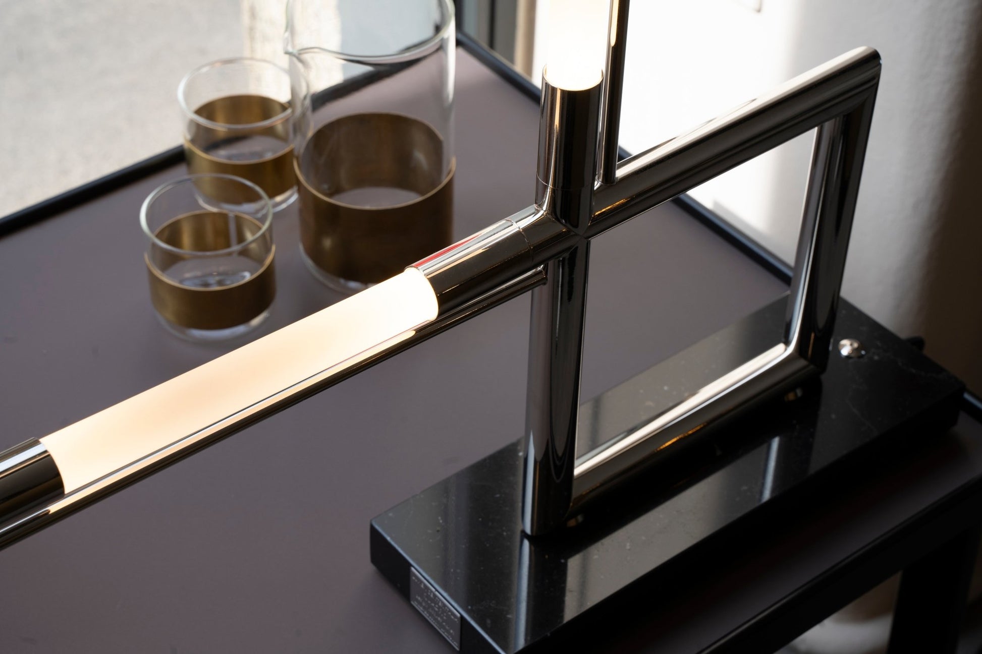 Lampe à poser Quadro – Laiton & Marbre - LUMEN CENTER - La Maison MilanaiseQUADL154B7Or 24 carats