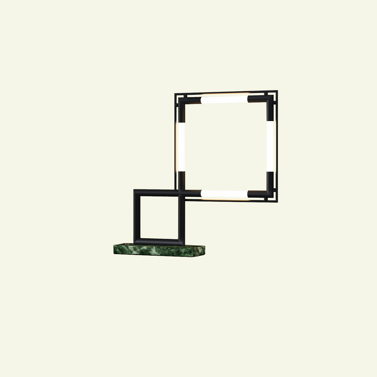 Lampe à poser Quadro – Laiton & Marbre - LUMEN CENTER - La Maison MilanaiseQUADL102V7Noir Mat 102