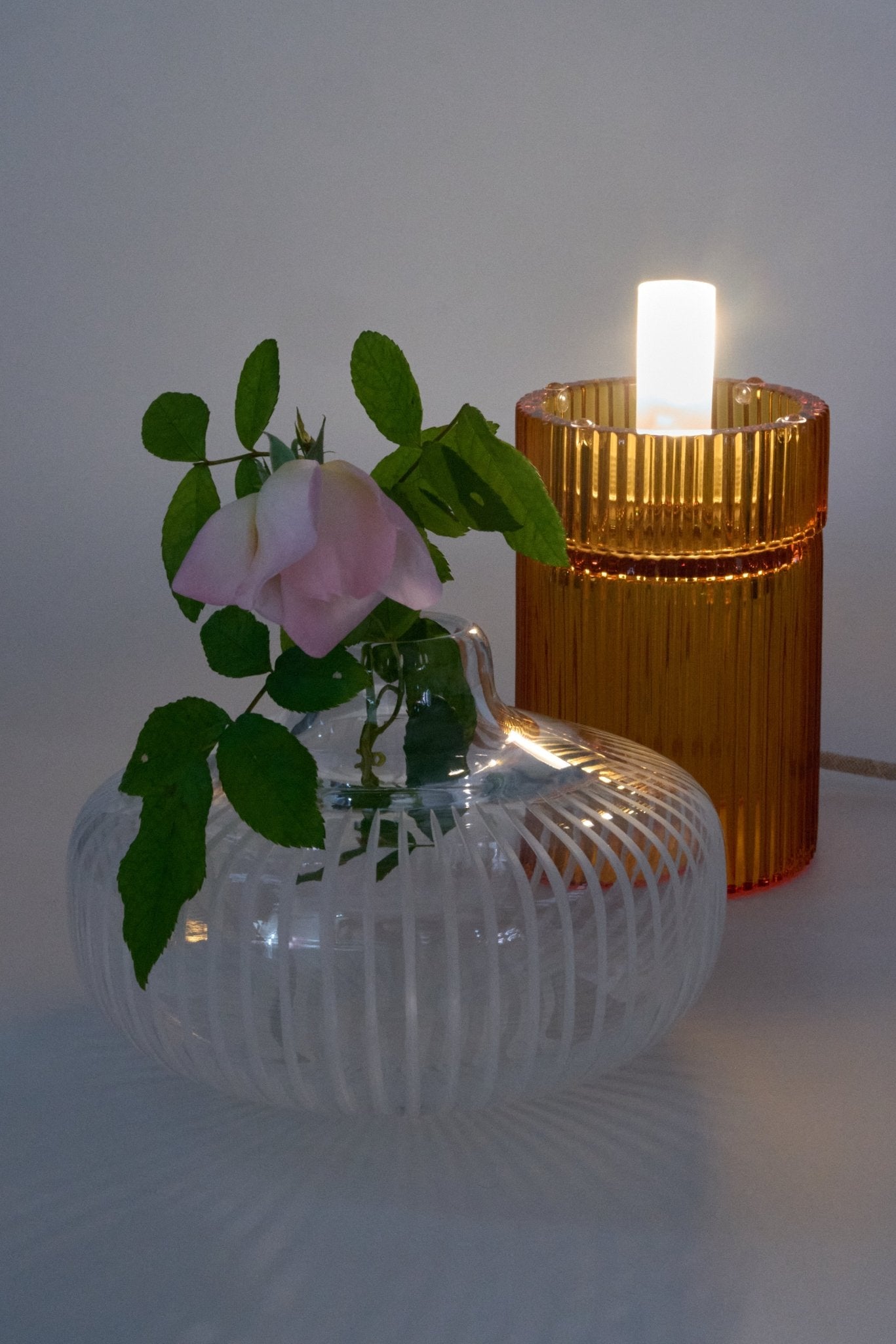 Lampe Nina cristal soufflé à la main, design raffiné - STUDIO BOJOLA - La Maison MilanaiseNINAP