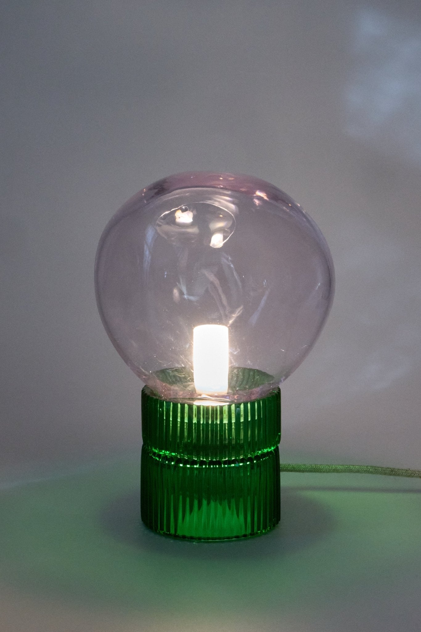 Lampe Tello en cristal soufflé et gravé à la main - STUDIO BOJOLA - La Maison MilanaiseTELLON - 2Blanc et Rose