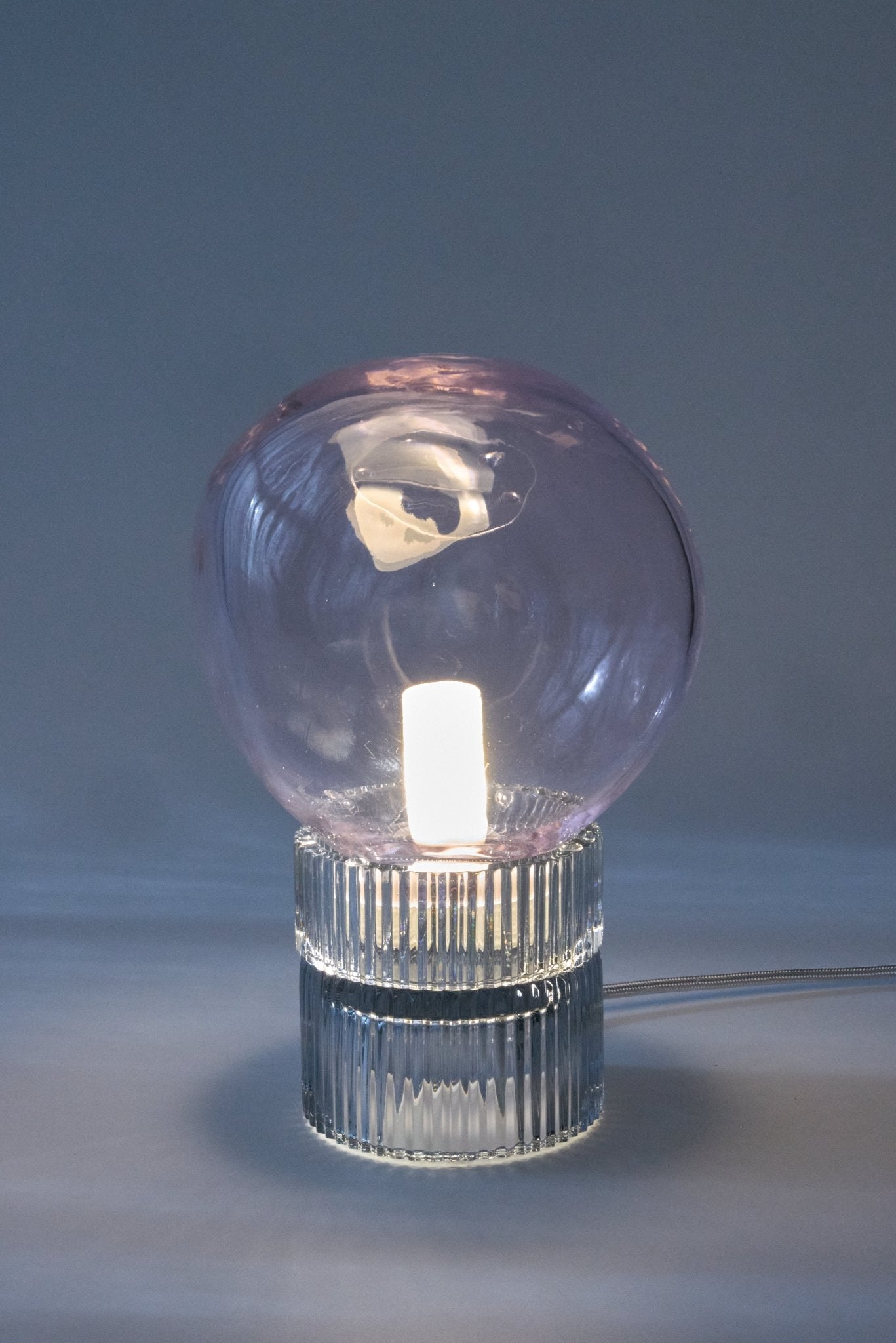 Lampe Tello en cristal soufflé et gravé à la main - STUDIO BOJOLA - La Maison MilanaiseTELLON - 8Vert et Ambre