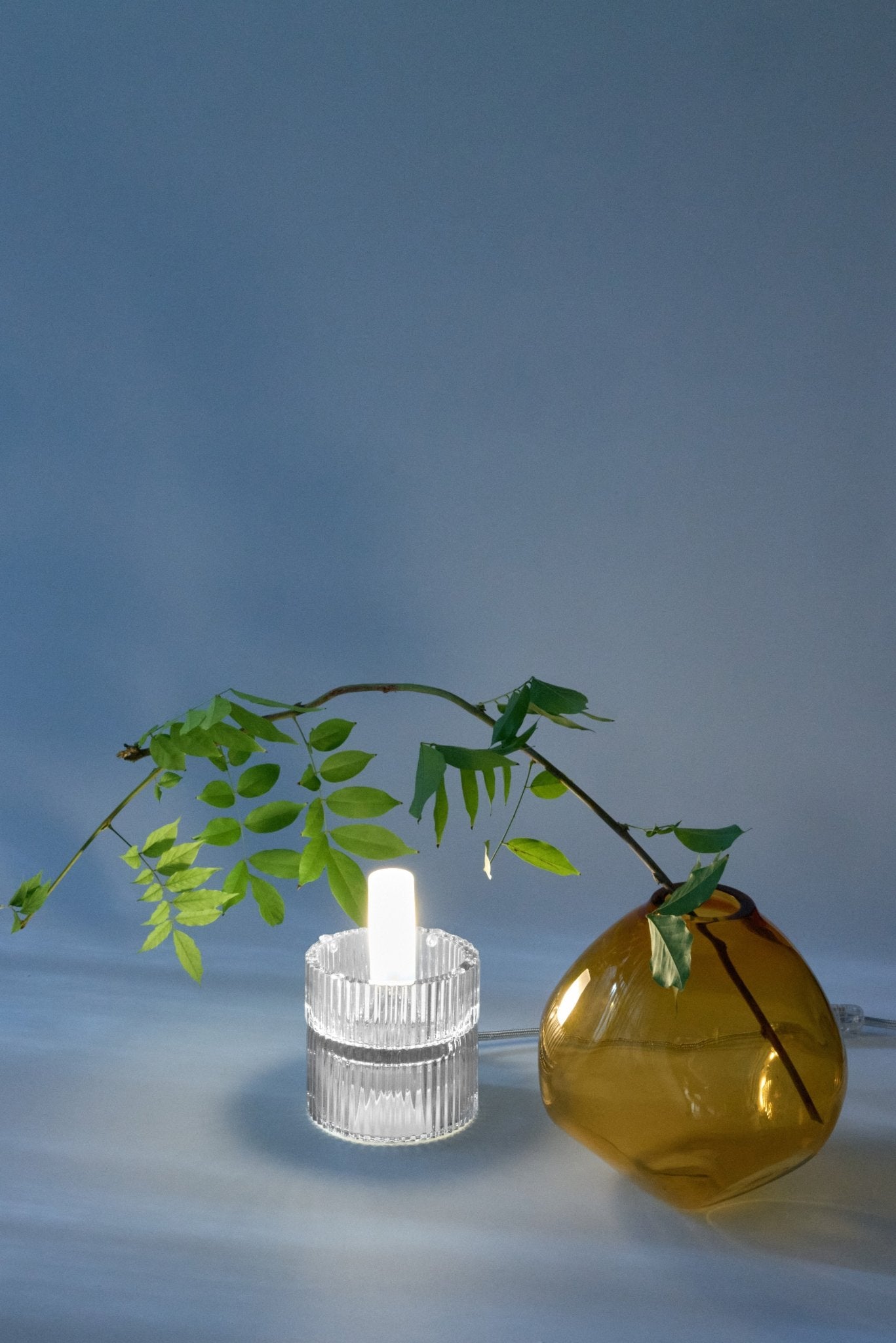 Lampe Tello en cristal soufflé et gravé à la main - STUDIO BOJOLA - La Maison MilanaiseTELLON - 6Blanc