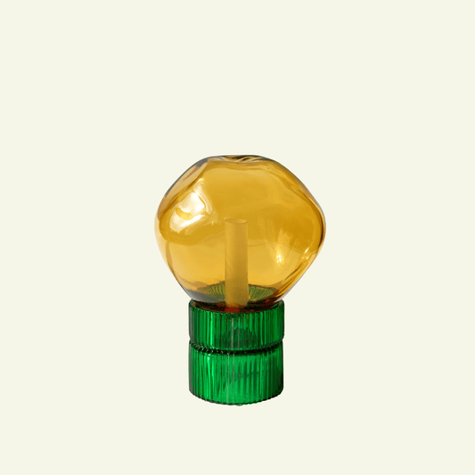 Lampe Tello en cristal soufflé et gravé à la main - STUDIO BOJOLA - La Maison MilanaiseTELLON - 1Vert et Rose