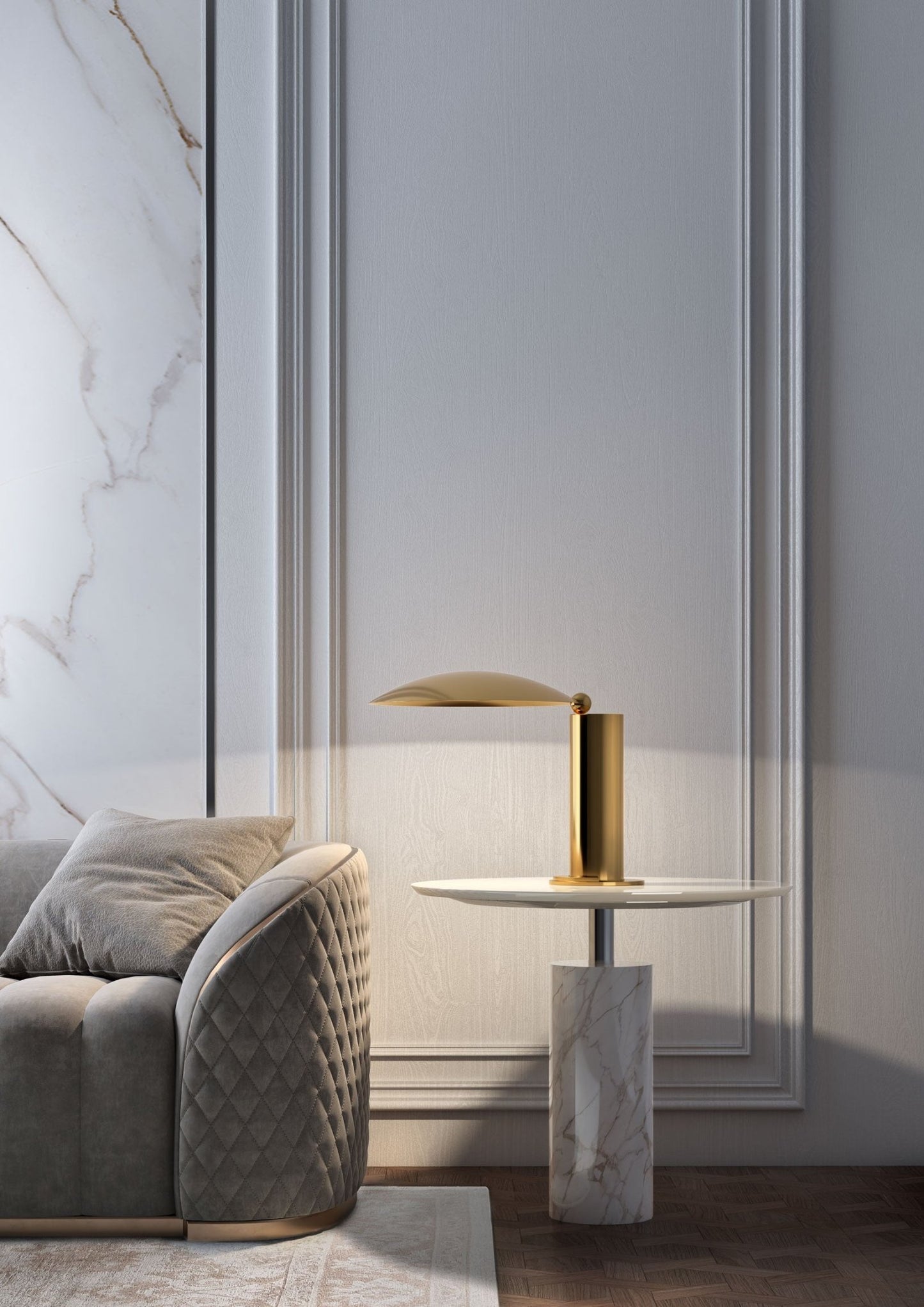 Lampe Washington Design signé Wilmotte - LUMEN CENTER - La Maison MilanaiseWASH150LOr Satiné
