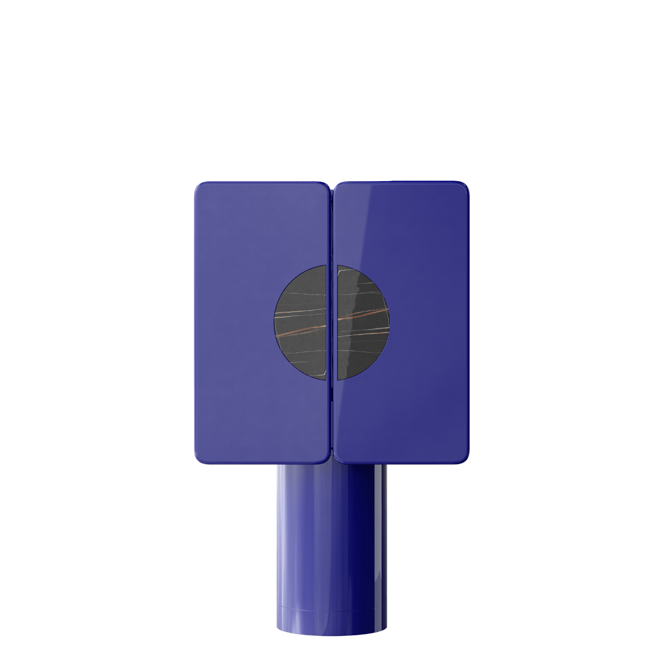 Meuble bar REGIS Bleu électrique – insert céramique Sahara Noir - ULTRA MOBILI - La Maison MilanaiseBRG