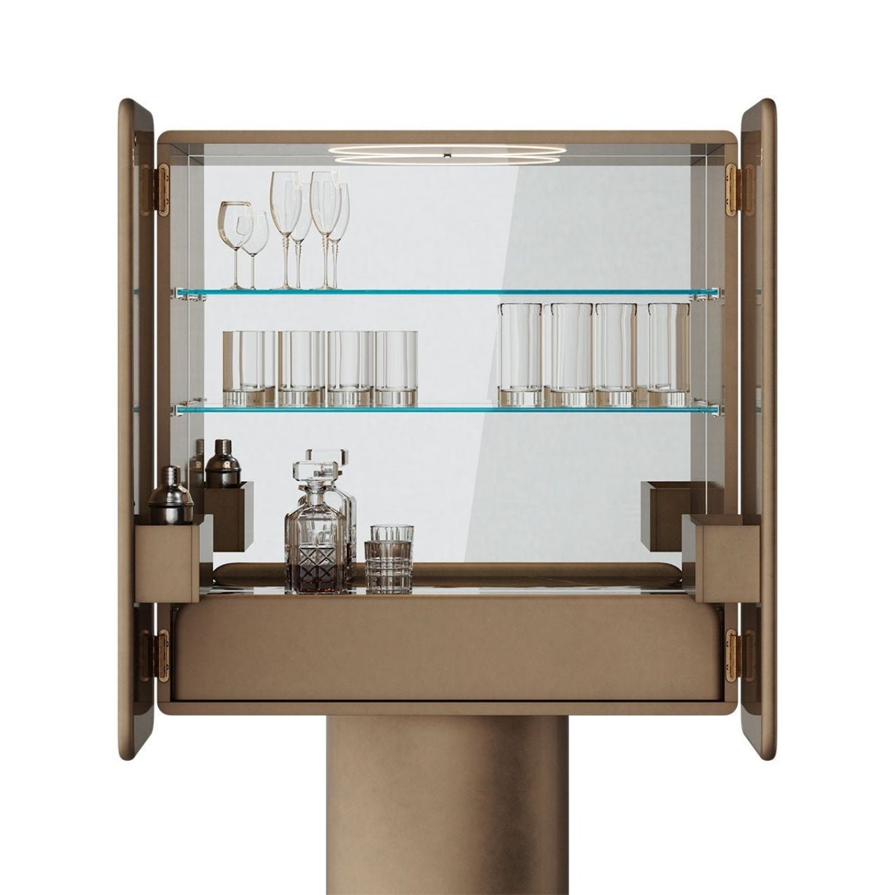Meuble bar REGIS Bronze vintage et céramique Sahara Noir - ULTRA MOBILI - La Maison MilanaiseBRGBRONZE