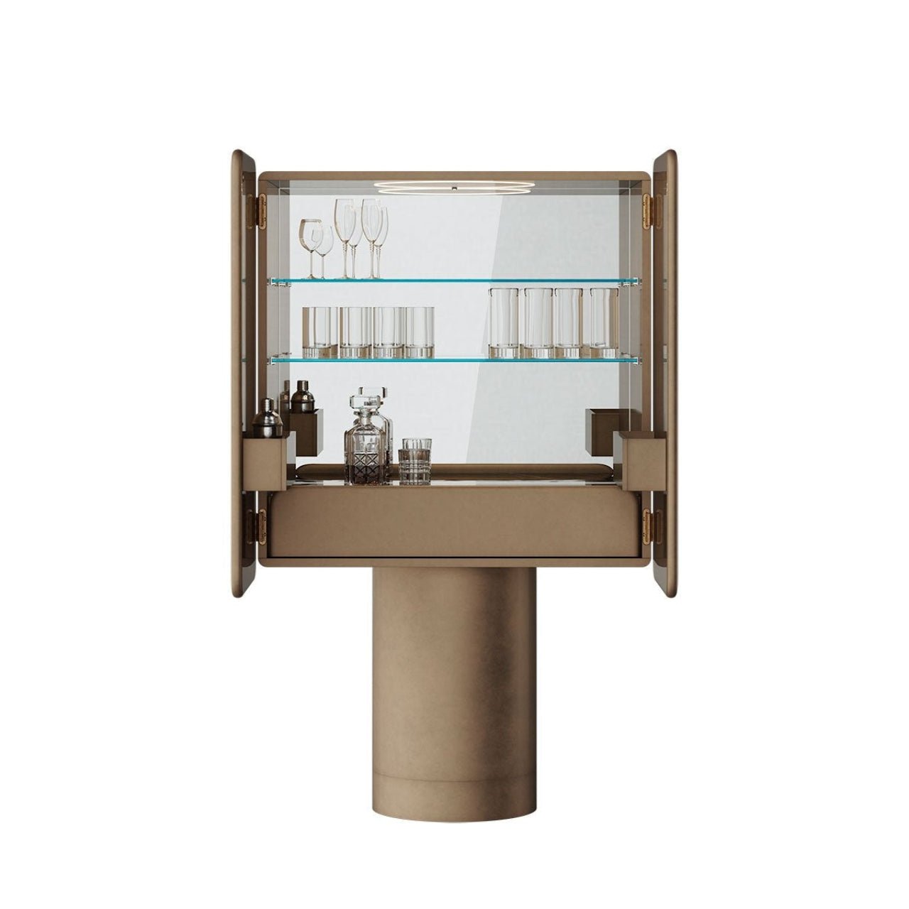 Meuble bar REGIS Bronze vintage et céramique Sahara Noir - ULTRA MOBILI - La Maison MilanaiseBRGBRONZE
