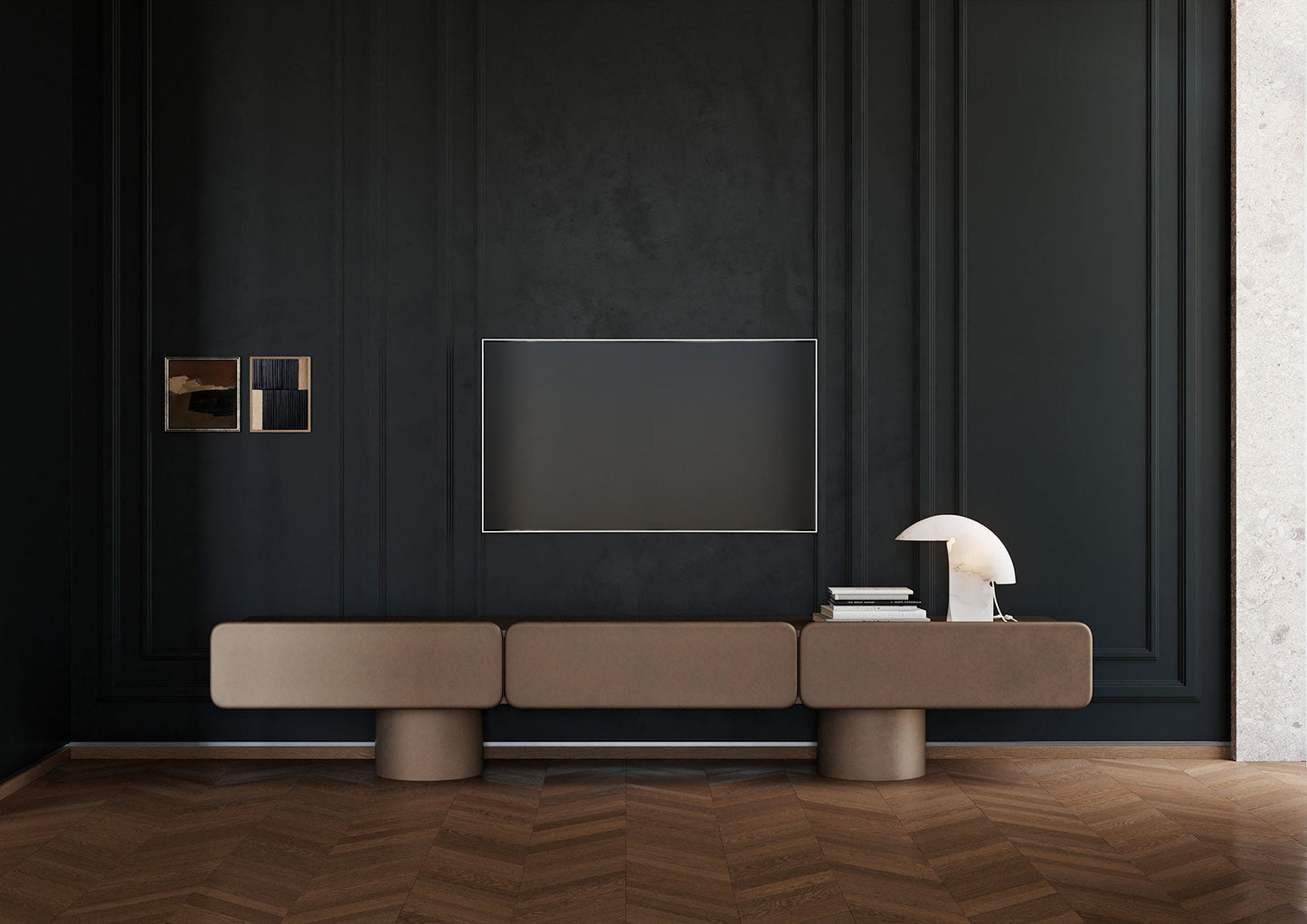 Meuble MARTE 3 – Rangement design italien aux lignes sculpturales - ULTRA MOBILI - La Maison MilanaiseSMR3.BRBronze