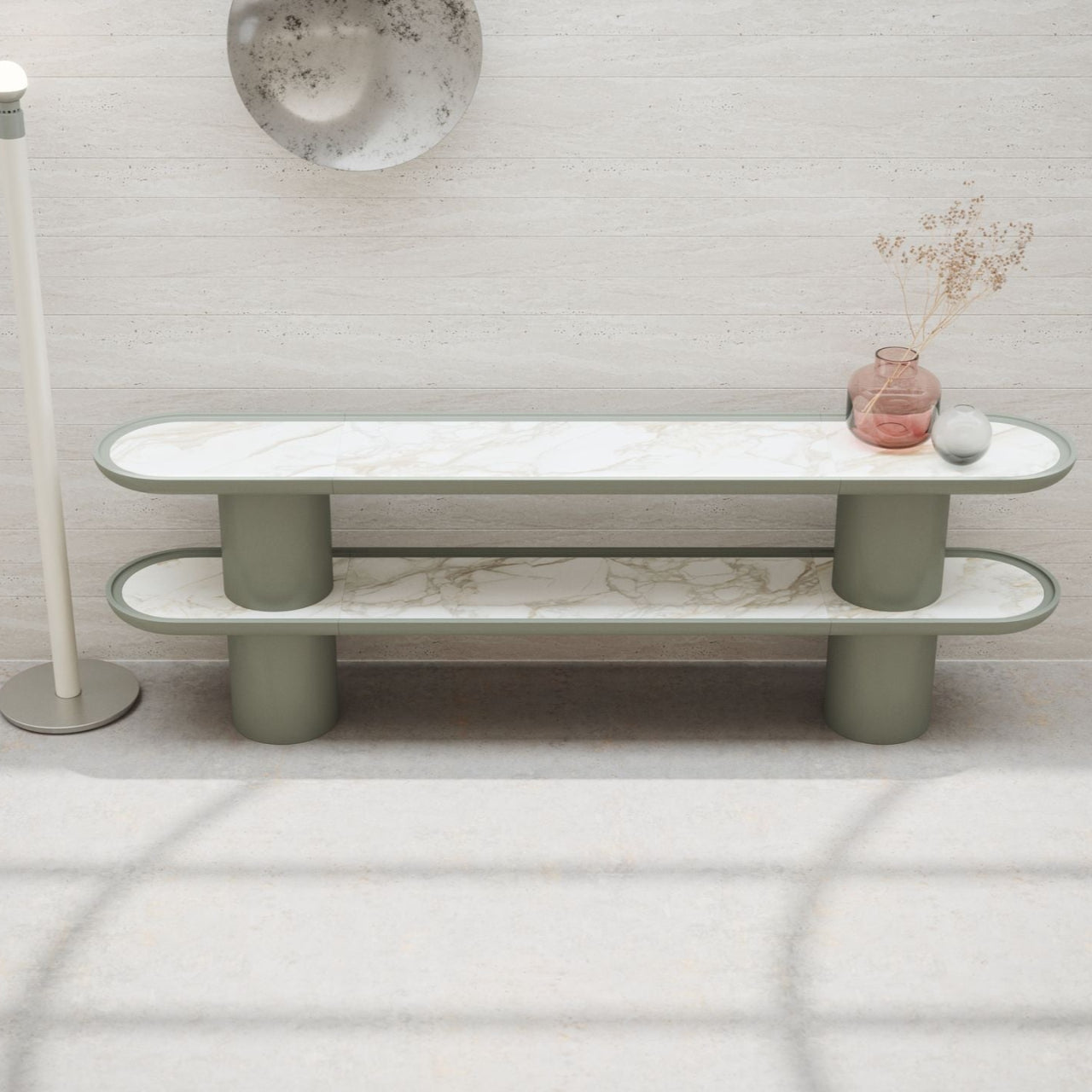 Meuble TV MINA 240 – Console basse au design sculptural et finitions sur - mesure - ULTRA MOBILI - La Maison MilanaiseMN2.240