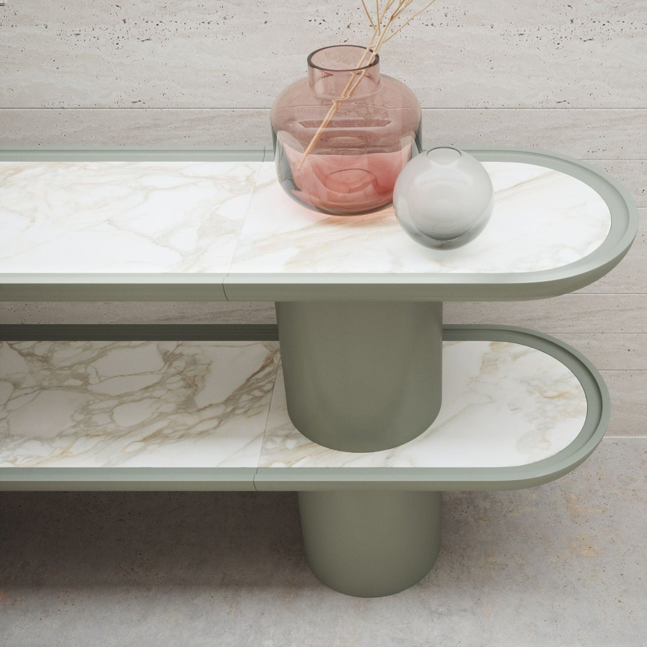 Meuble TV MINA 240 – Console basse au design sculptural et finitions sur - mesure - ULTRA MOBILI - La Maison MilanaiseMN2.240