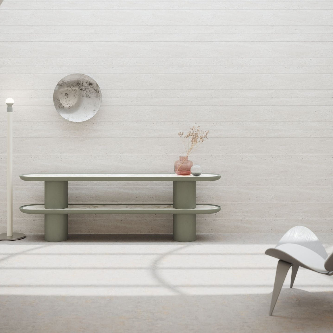Meuble TV MINA 240 – Console basse au design sculptural et finitions sur - mesure - ULTRA MOBILI - La Maison MilanaiseMN2.240
