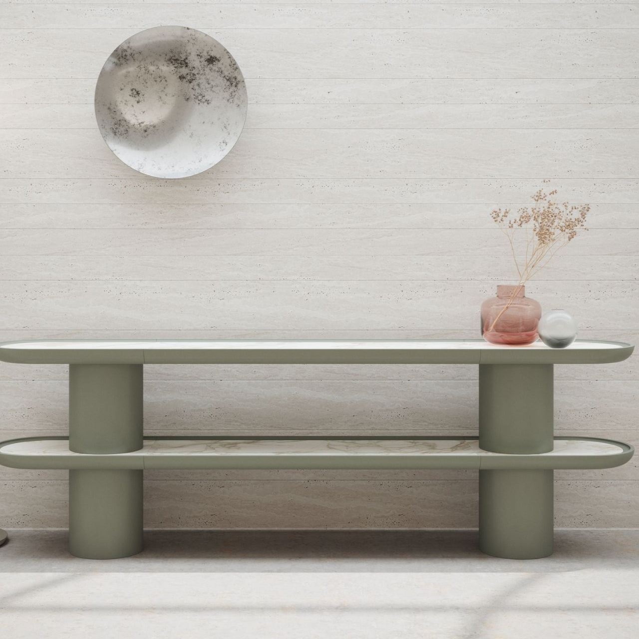 Meuble TV MINA 240 – Console basse au design sculptural et finitions sur - mesure - ULTRA MOBILI - La Maison MilanaiseMN2.240