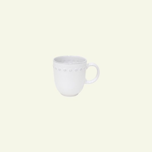Mugs en grès fin bord perlé Pearl, lot de 6 - COSTA NOVA - La Maison MilanaisePEC131Blanc