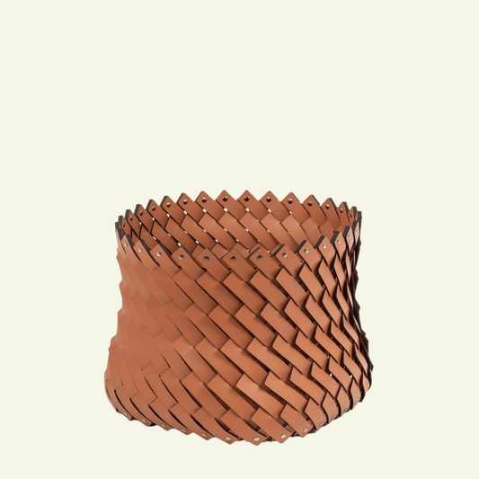 Panier carré en cuir Almeria - PINETTI - La Maison MilanaiseCREMECACrème
