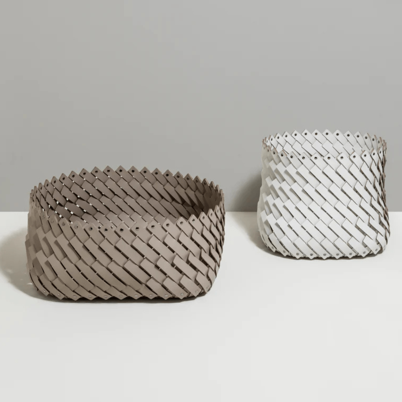 Panier carré en cuir Almeria - PINETTI - La Maison MilanaiseGRISFCAGris foncé