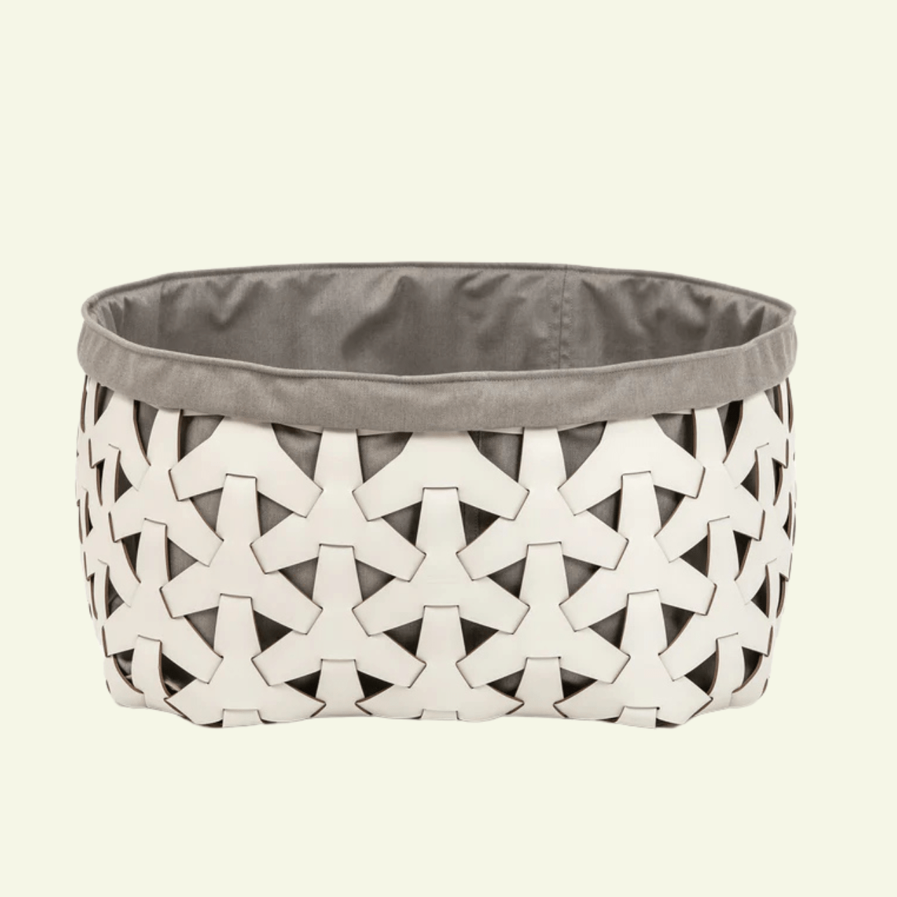 Panier carré Granada cuir et coton lavable - PINETTI - La Maison MilanaiseCREMECARRE6035Crème60cmx60cmxH35cm