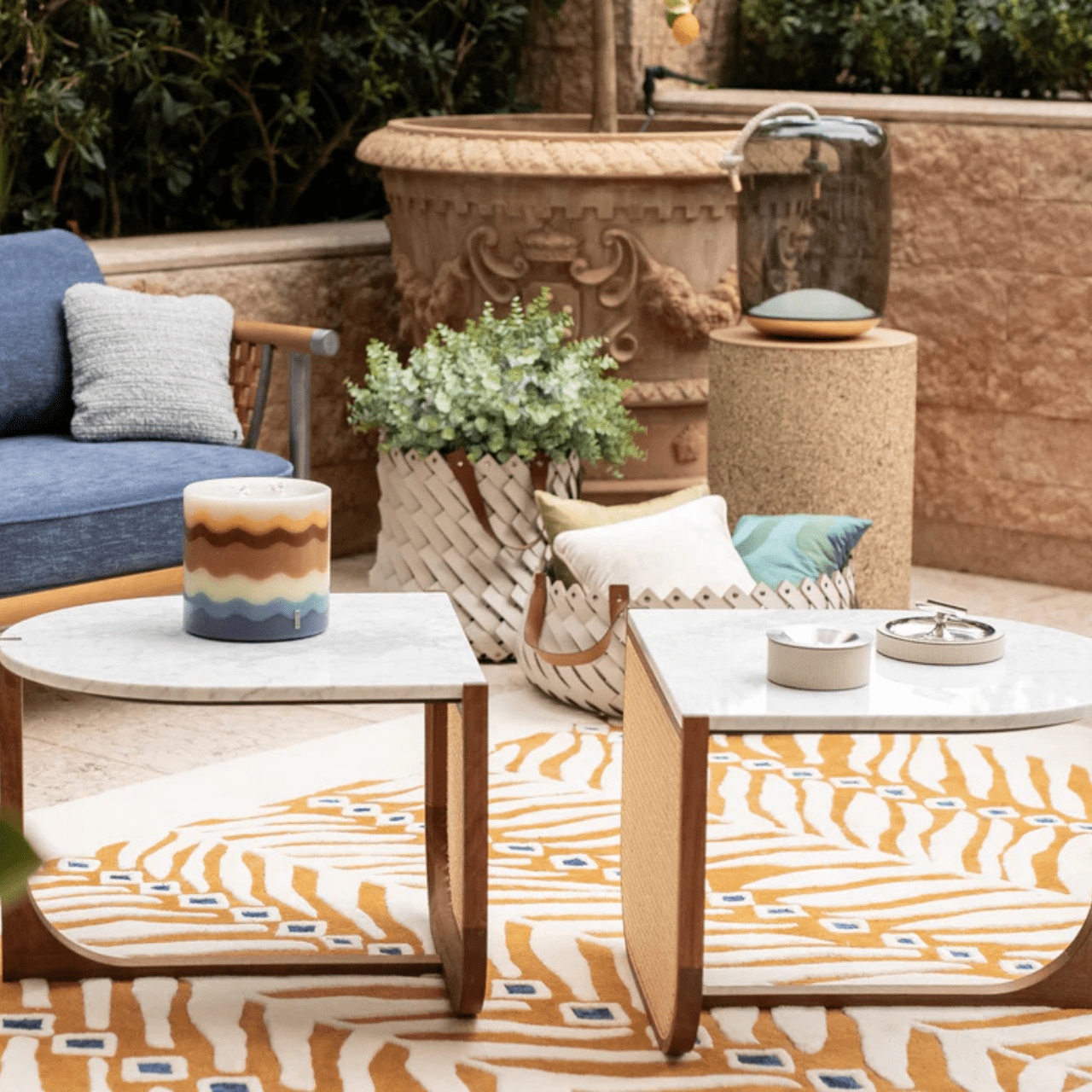 Panier en cuir avec anses Almeria - PINETTI - La Maison MilanaiseANBLANCGRBlanc