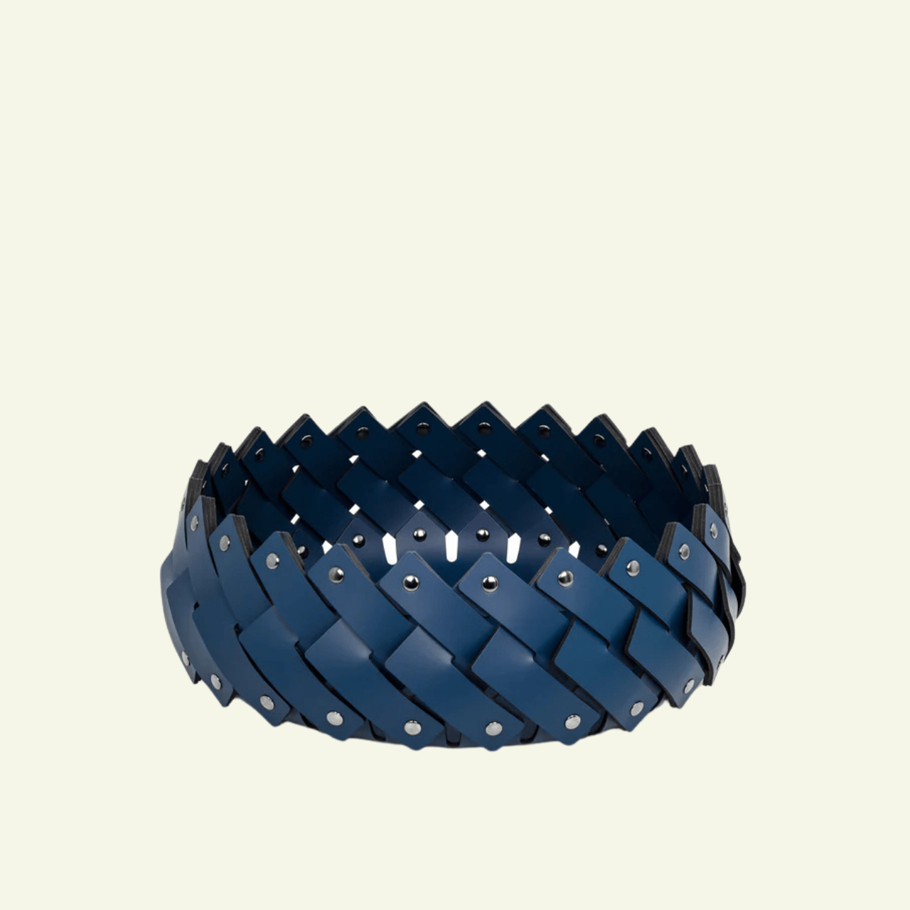 Panier rond bas en cuir Almeria - PINETTI - La Maison MilanaiseCREMEBASCrème