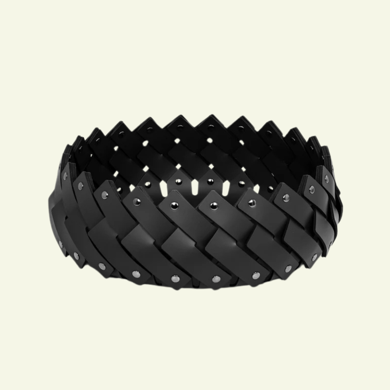 Panier rond bas en cuir Almeria - PINETTI - La Maison MilanaiseCREMEBASCrème