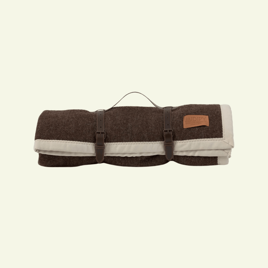 Plaid 100% Laine chocolat Marbore - MIDIPY - La Maison MilanaiseChocolat