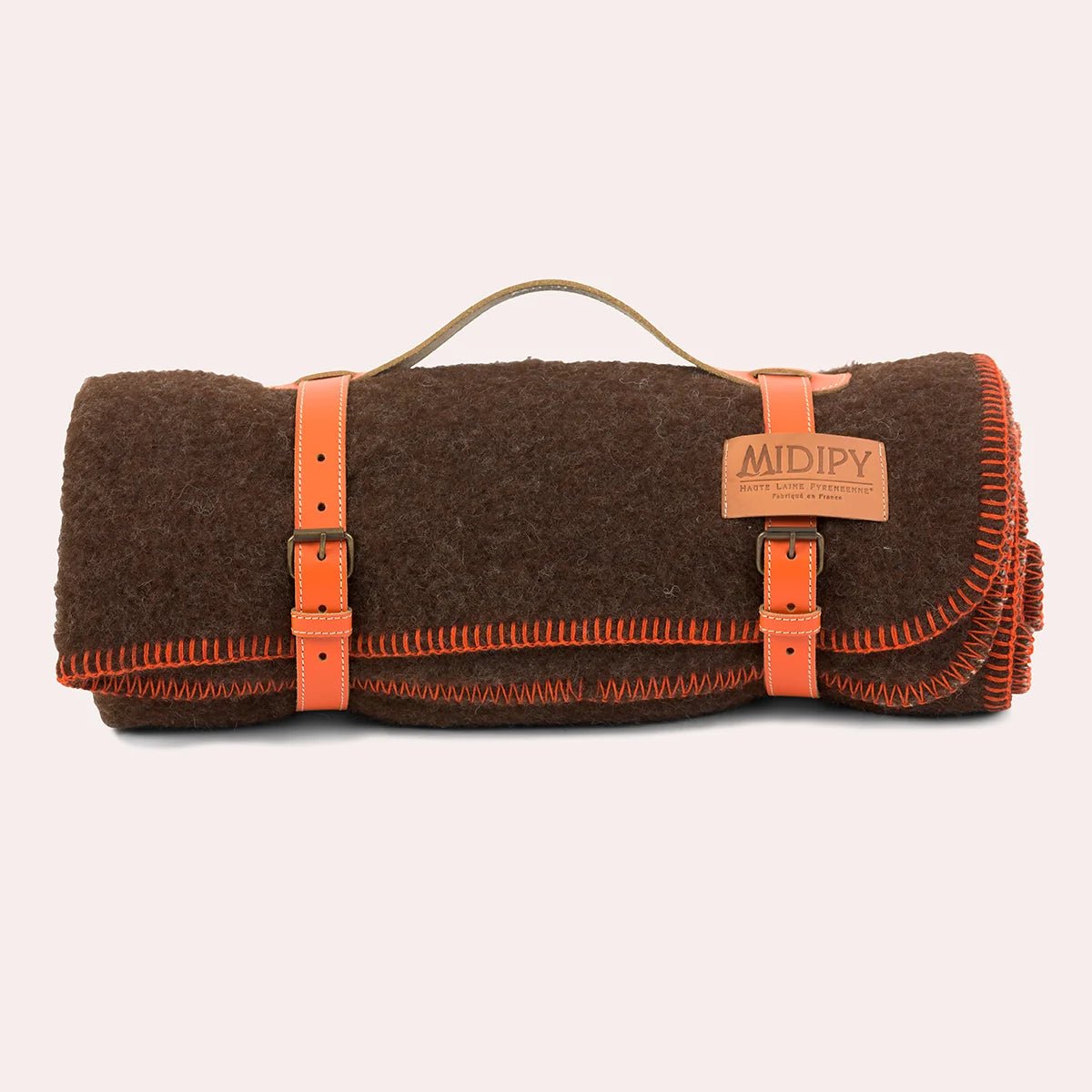 Plaid 100% Laine chocolat Maupas - MIDIPY - La Maison MilanaiseTangerineTangerine