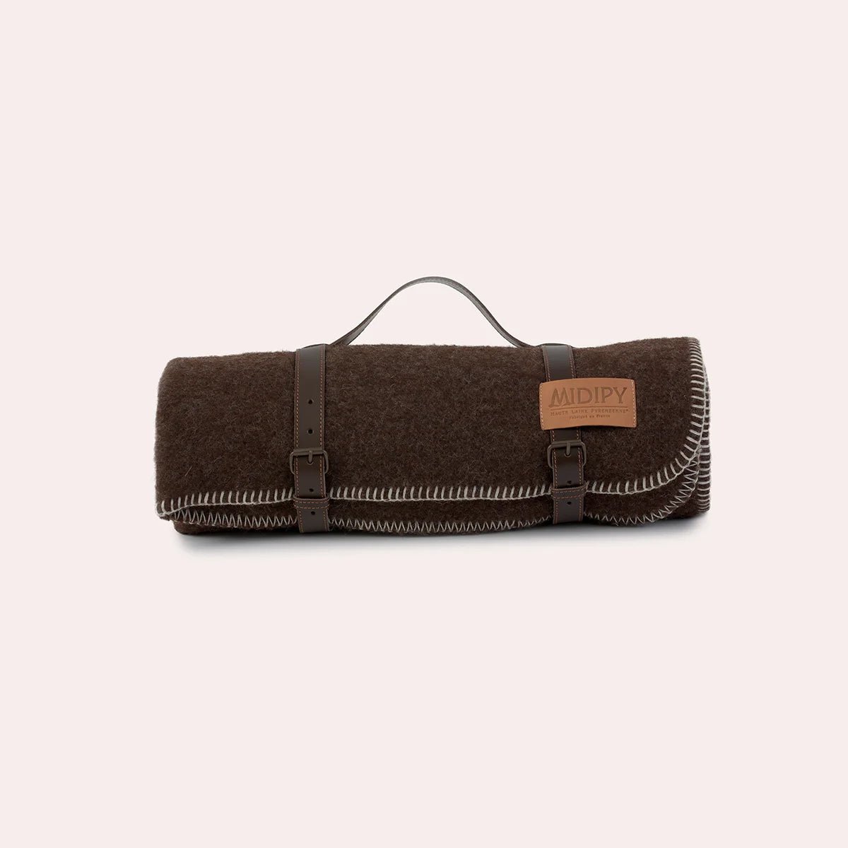 Plaid 100% Laine chocolat Maupas - MIDIPY - La Maison MilanaiseEcruChocolat