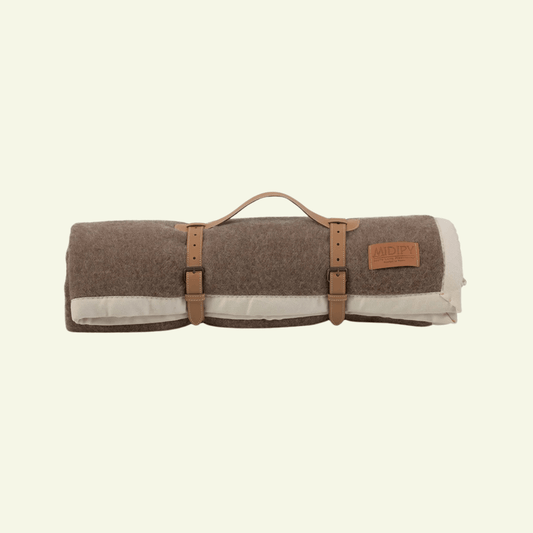 Plaid 100% Laine gris chiné Ardiden - MIDIPY - La Maison MilanaiseSans porte - plaid