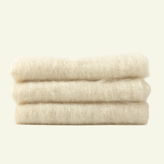 Plaid 100% Laine Mohair blanche Sorgues - MIDIPY - La Maison MilanaiseJUNIOR 180x240cm