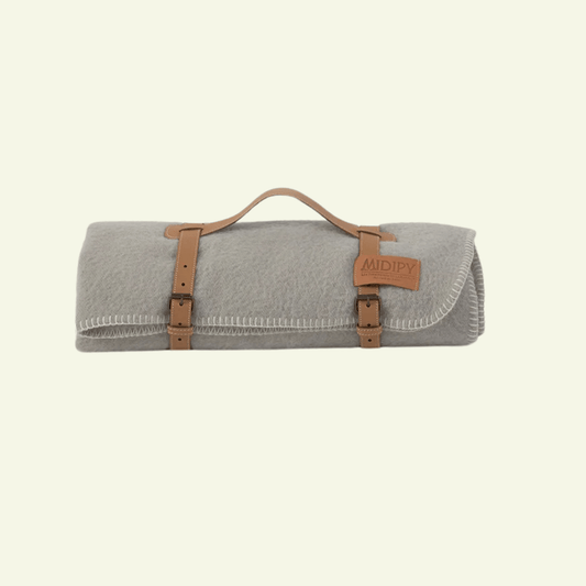 Plaid Alpaga et Laine gris clair Potosi - MIDIPY - La Maison MilanaiseSans porte - plaid