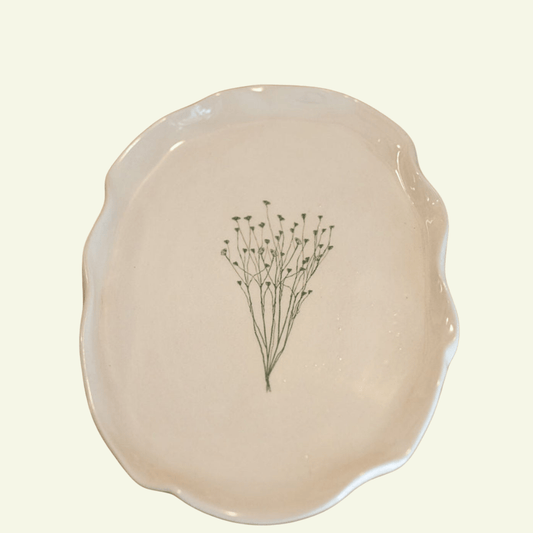 Plat en faïence blanche Wild Field - MARTINAS HOME - La Maison MilanaisePLATOVALEWIELDFILDOvale Ø30cmBleu