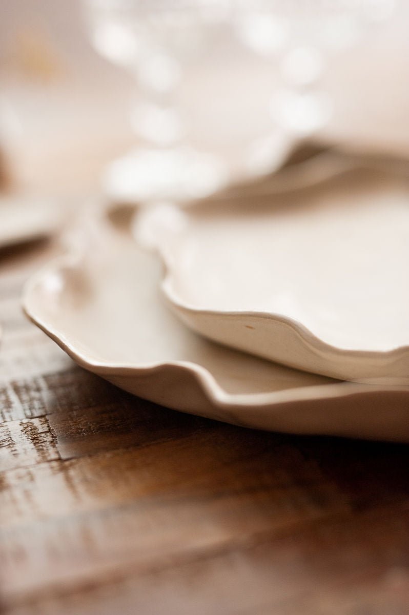 Plat en grès blanc LOTUS - MARTINAS HOME - La Maison MilanaisePlatBPWL36
