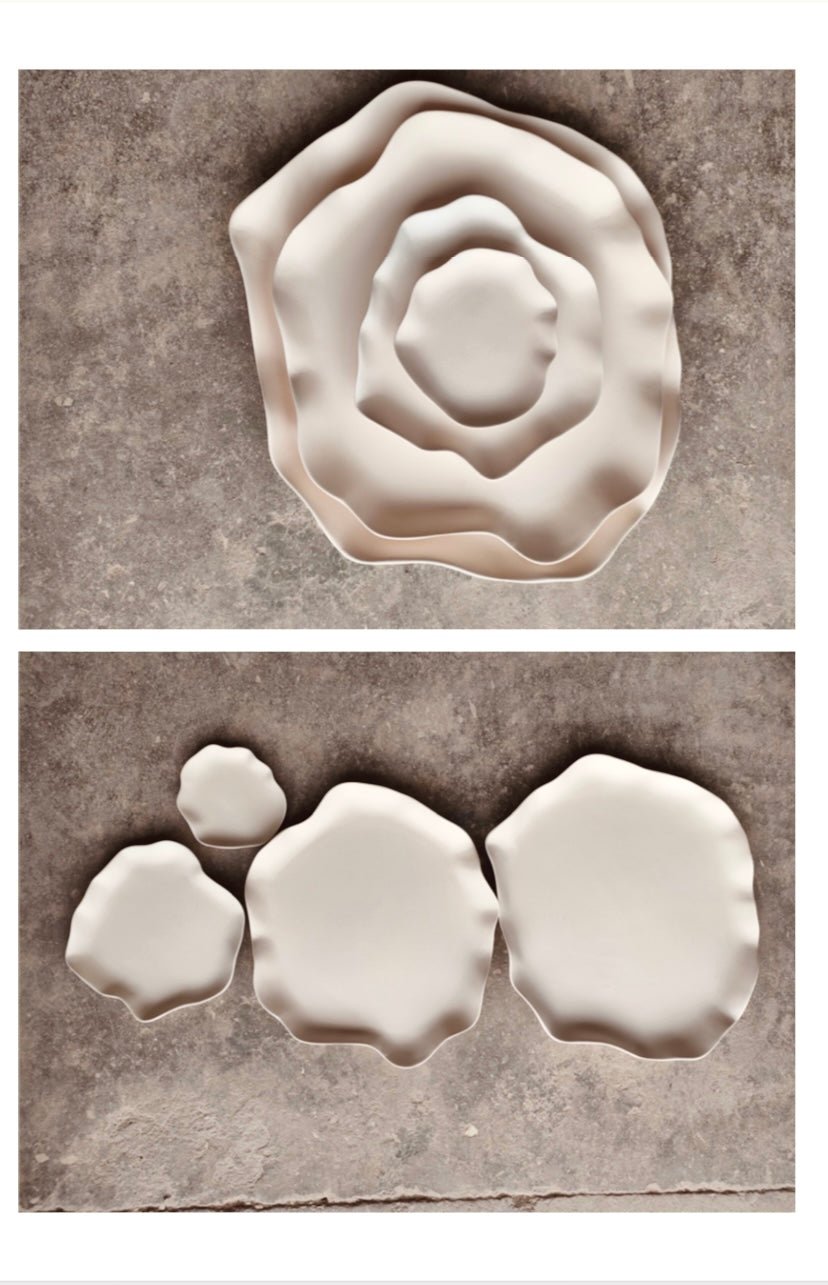 Plat en grès blanc LOTUS - MARTINAS HOME - La Maison MilanaisePlatBPWL36