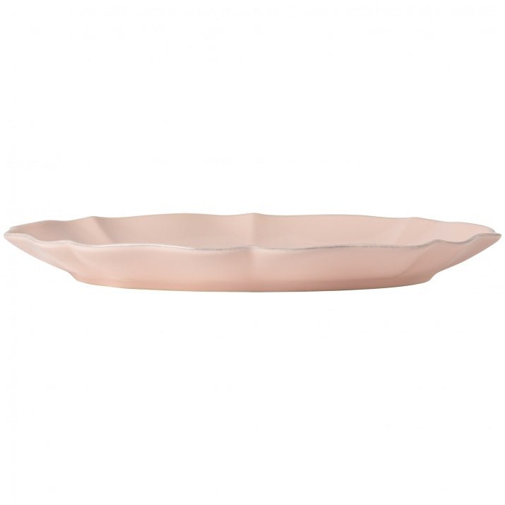 Plat ovale bord à volants en grès fin Rosa - COSTA NOVA - La Maison MilanaiseBlancGrand 28.8x40xH4.2cm