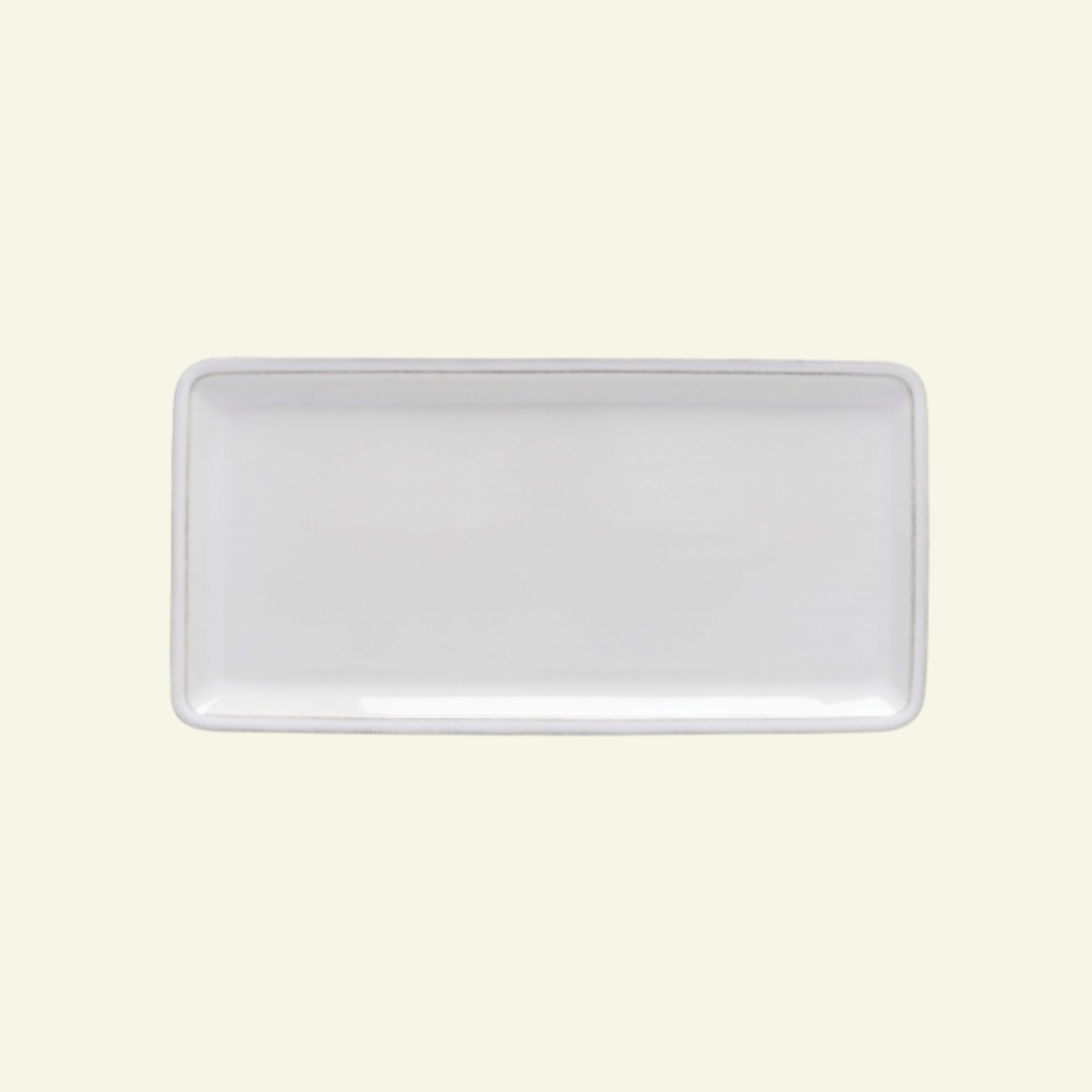Plat rectangulaire blanc en grés fin Friso - COSTA NOVA - La Maison MilanaiseFIR311FRISOMoyen 30.6cm x 15.2cm H1.8cm