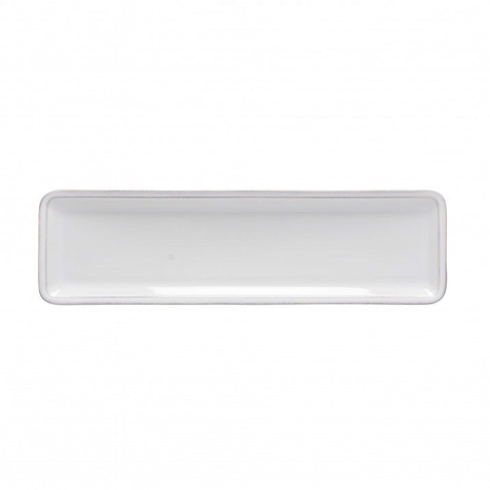 Plat rectangulaire blanc en grés fin Friso - COSTA NOVA - La Maison MilanaiseFIR371FRISOGrand 36.8cm x 10.4cm H2.1cm