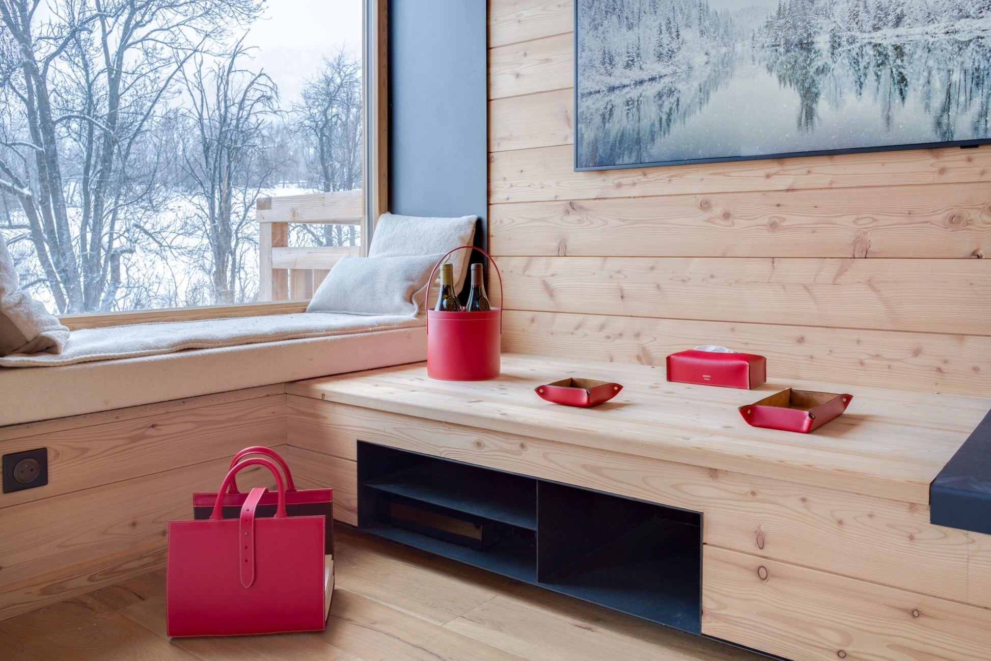 Porte - revues en cuir Lourmarin - MIDIPY - La Maison MilanaiseEbène