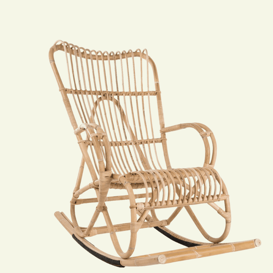 Rocking - chair en rotin naturel MARLENE – KOK MAISON - La Maison Milanaise629 - 4