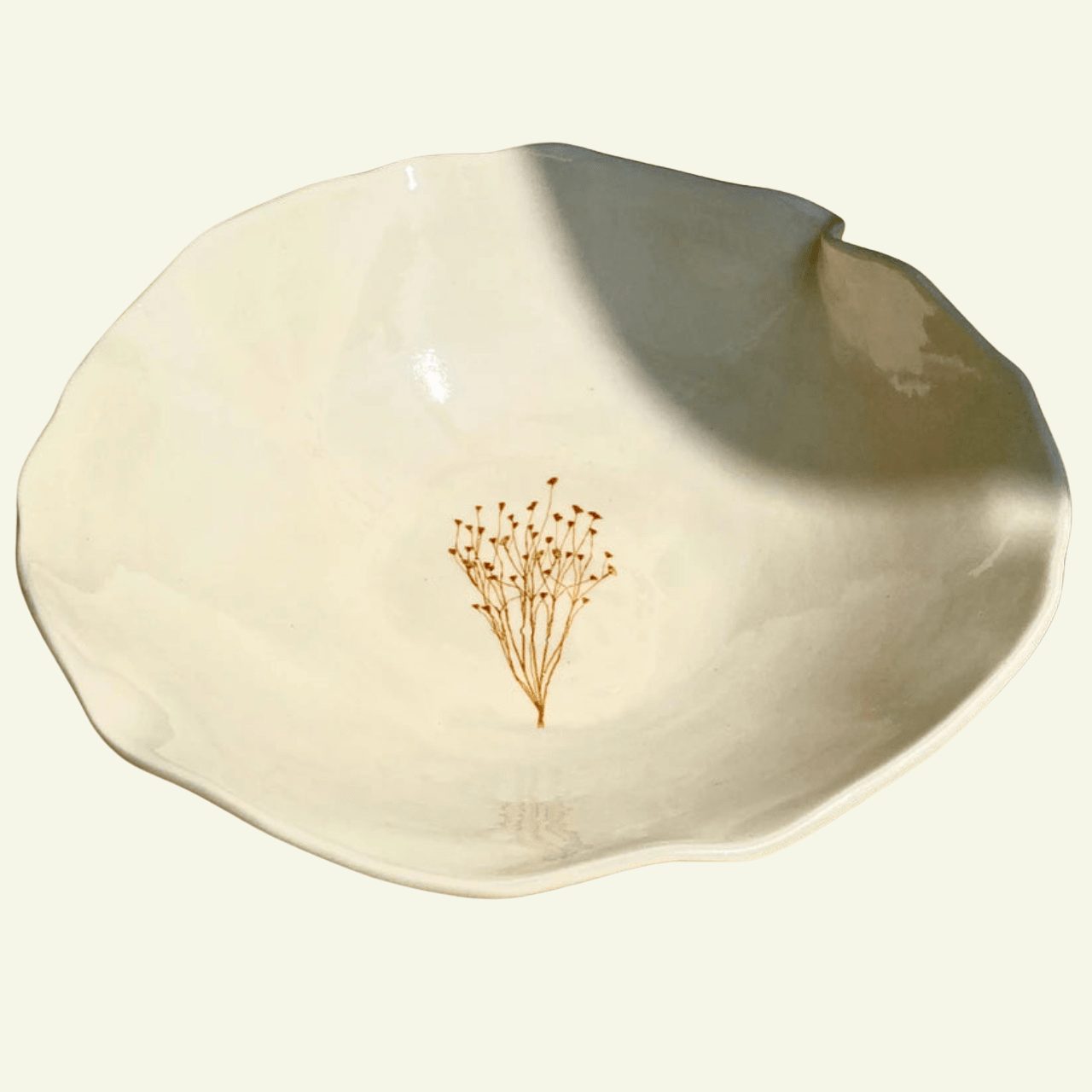 Saladier en faïence blanche Wild Field - MARTINAS HOME - La Maison MilanaiseSALADIERWILDFIELDJAUNEMoutarde