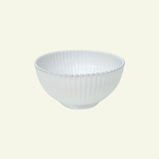 Saladier en grès fin blanc bord perlé Pearl - COSTA NOVA - La Maison MilanaisePES271