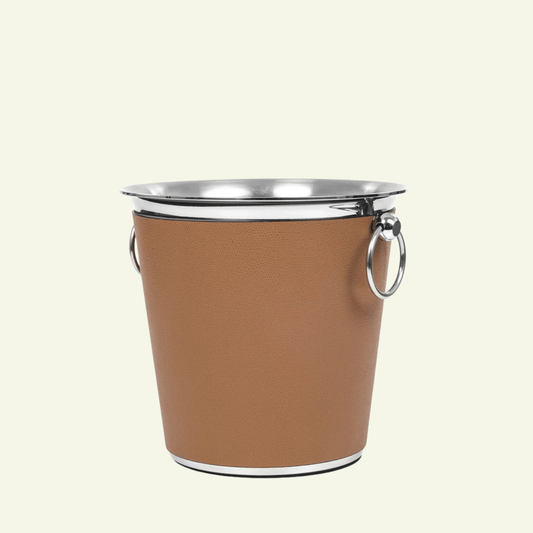 Seau à champagne en cuir - PINETTI - La Maison MilanaiseSACCAMELGRBCamel grainéØ19.5cmxH24.5cm