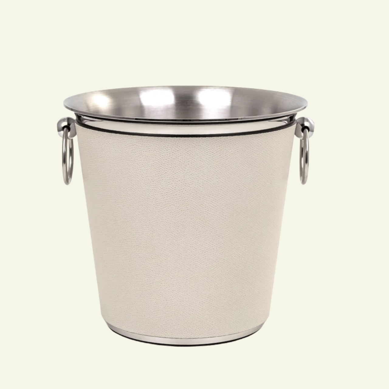 Seau à champagne en cuir - PINETTI - La Maison MilanaiseSACCREMEGRBCrème grainéØ19.5cmxH24.5cm