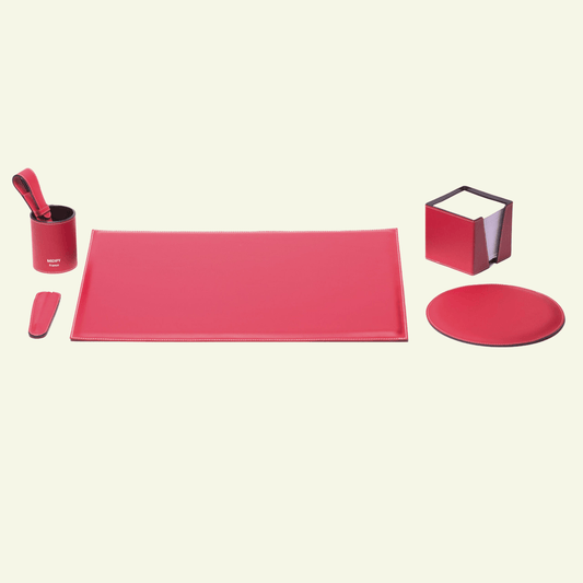 Set de bureau en cuir rouge - MIDIPY - La Maison MilanaiseSETBUREAUCARMINMIDIPY