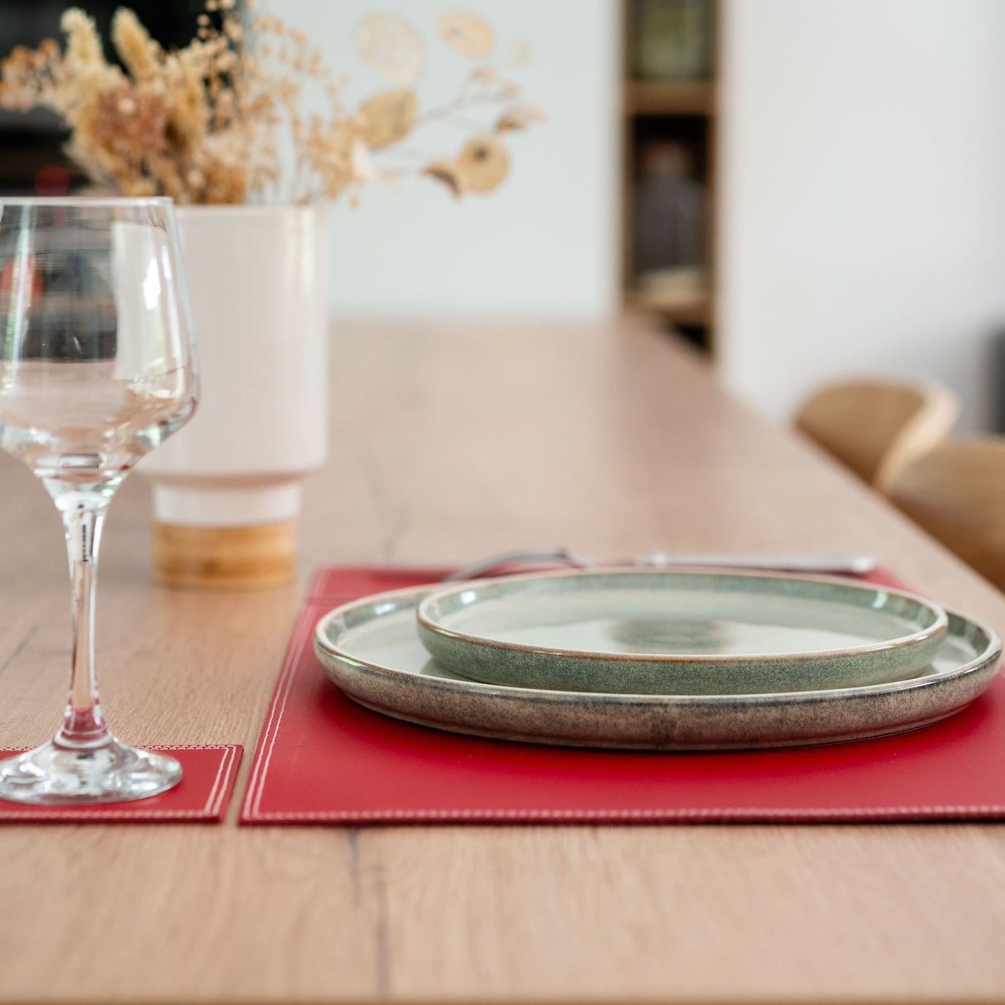 Set de table en cuir Gassin - MIDIPY - La Maison MilanaiseSETDETABLEGASSIN - 2Carmin
