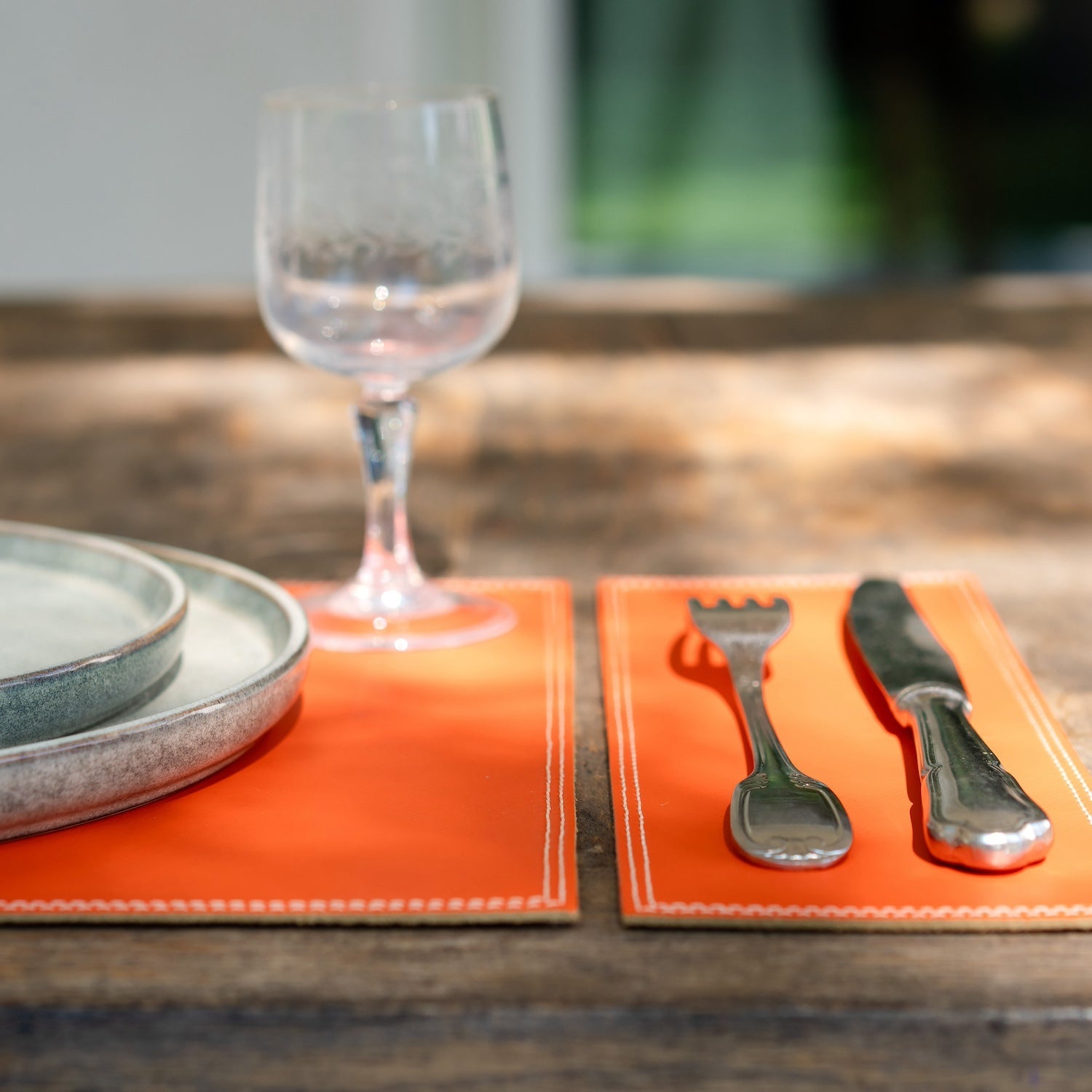 Set de table en cuir Grimaud - MIDIPY - La Maison MilanaiseSETDETABLEGRIMAUDTANGERINETangerine