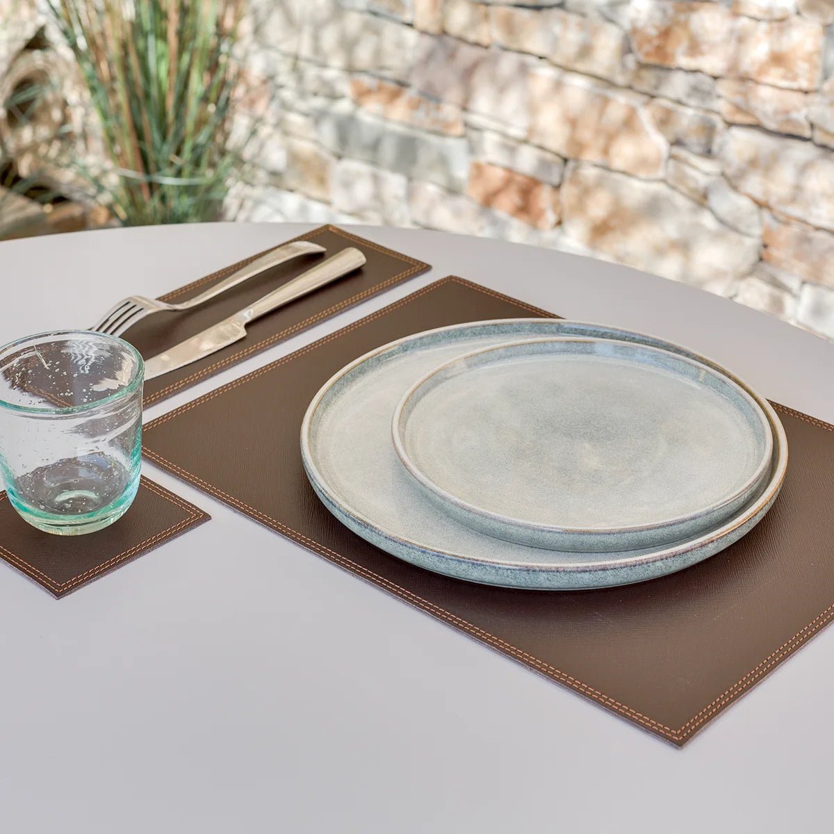 Set de table en cuir Grimaud - MIDIPY - La Maison MilanaiseSETDETABLEGRIMAUDCHOCOChocolat