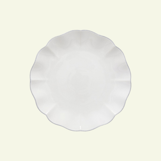 Sous assiettes bord à volants en grès fin Rosa, lot de 6 - COSTA NOVA - La Maison MilanaiseDAP281B6 Sous Assiettes Ø28.2cm H3.1cmBlanc
