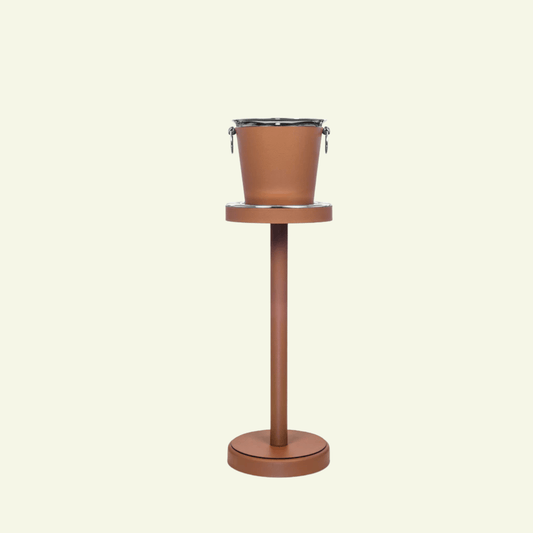 Support pour seau à glace en cuir - PINETTI - La Maison MilanaiseSUPPCAMELGRCamel grainé